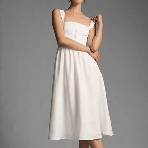 Reformation Tagliatelle Linen Dress - White